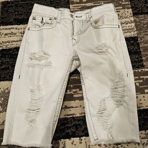 True Religion cut-off shorts